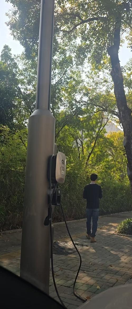 其实这种充电桩在欧洲和广州,我都见过,就在灯柱下方安装一个 220v
